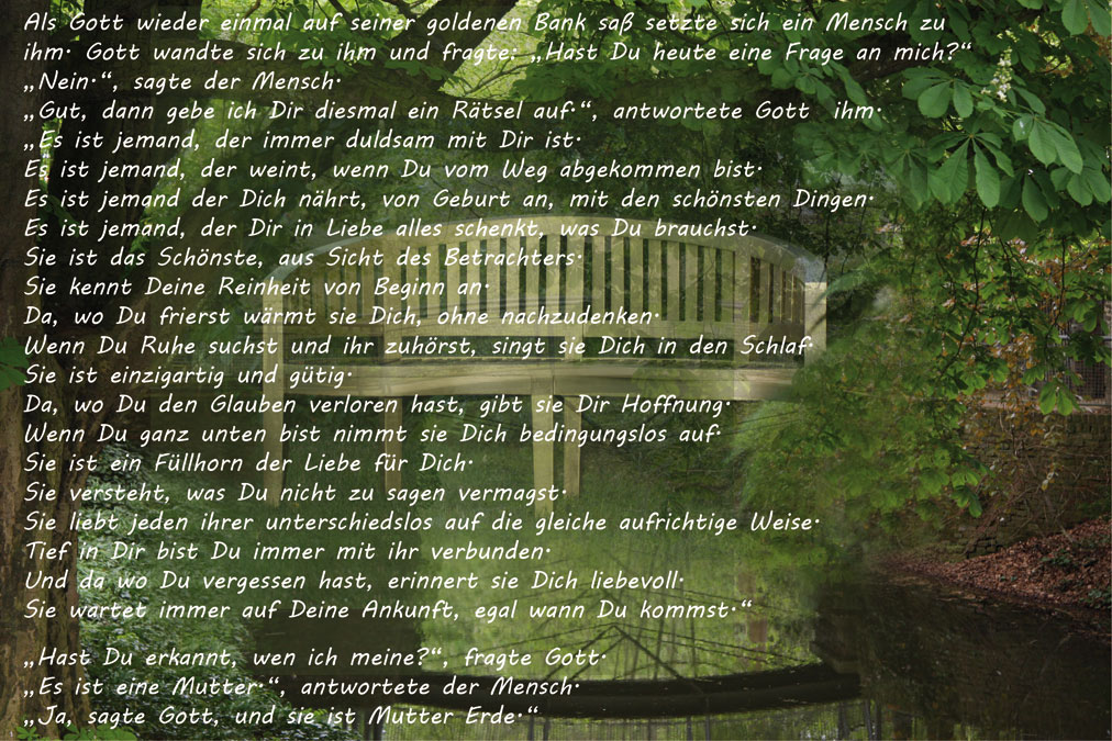 Lavijoli - Poesie - Gott und die goldene Bank - Die Mutter Erde
